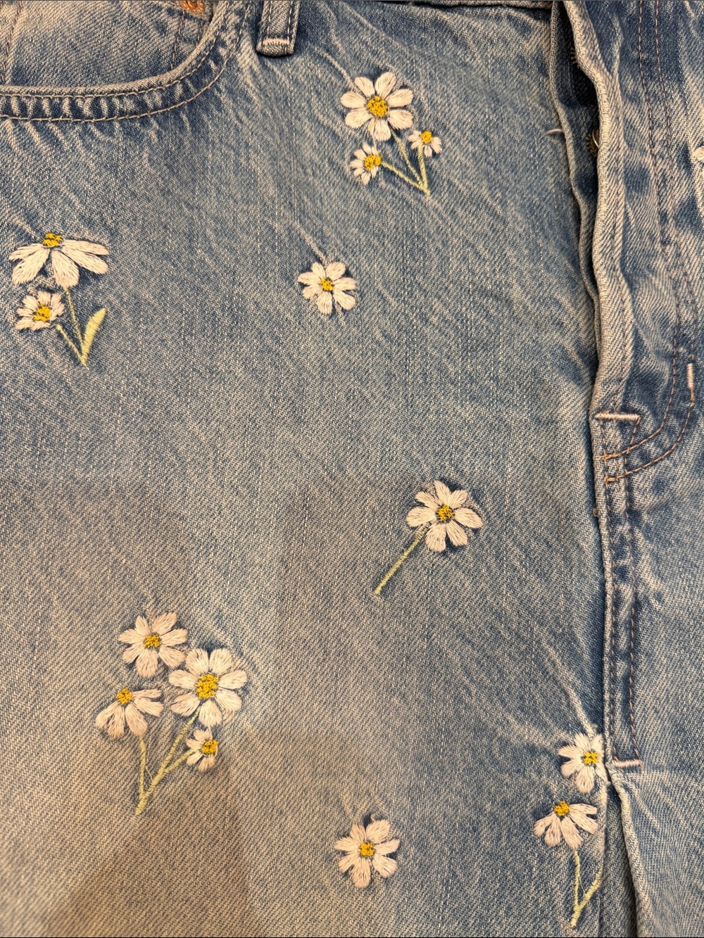 NWOT Free People We The Free Daisy Mae Embroidered Midi Skirt - Picture 8 of 13